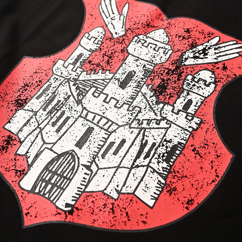 Balenciaga Antwerpen Crest Distressed T-Shirt – Black