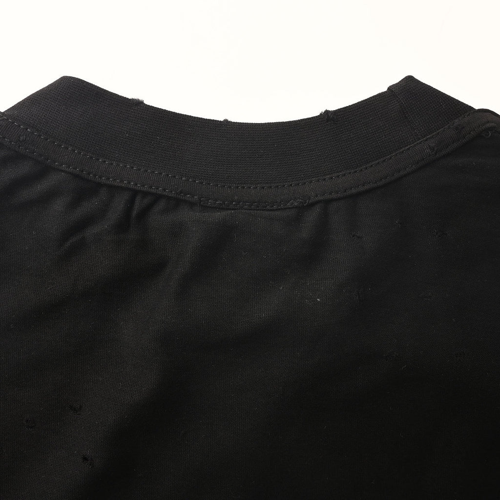Balenciaga Antwerpen Crest Distressed T-Shirt – Black