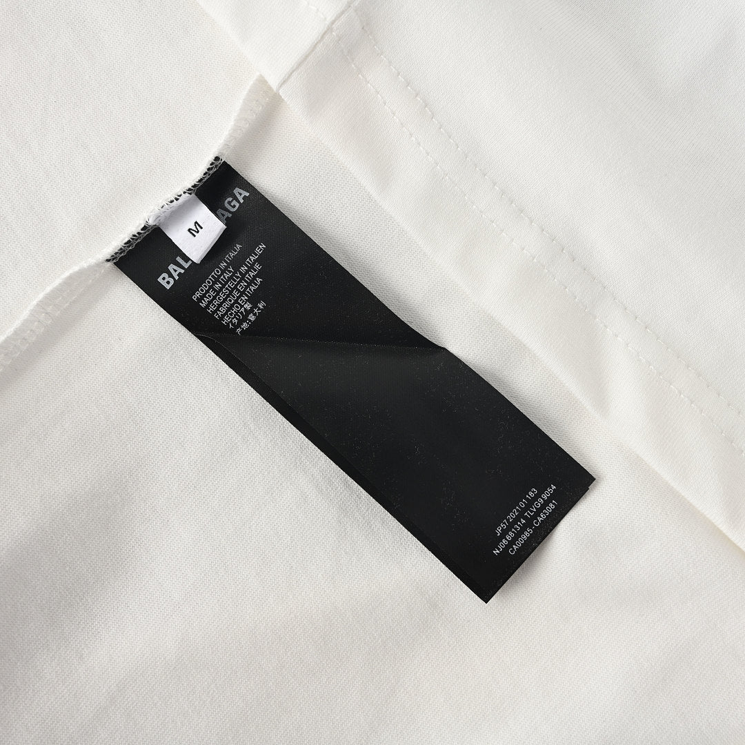 Balenciaga x Supreme Collab Logo Print T-Shirt – White
