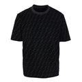 Fendi FF Monogram Velvet-Jacquard T-Shirt — Black