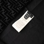 Fendi FF Monogram Velvet-Jacquard T-Shirt — Black