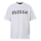 Balenciaga Double Logo Scribble Oversized T-Shirt – White