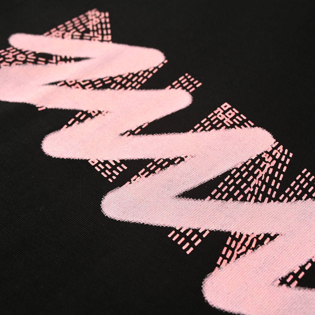 Balenciaga Double Logo Scribble Oversized T-Shirt – black