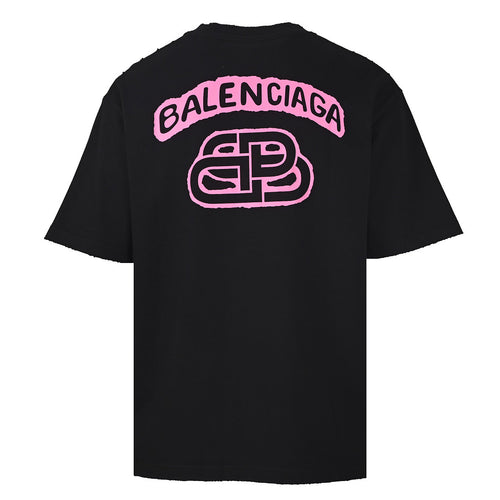 Balenciaga Graffiti Logo Oversized T-Shirt – Off-black