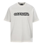 Balenciaga Graffiti Logo Oversized T-Shirt – Off-White