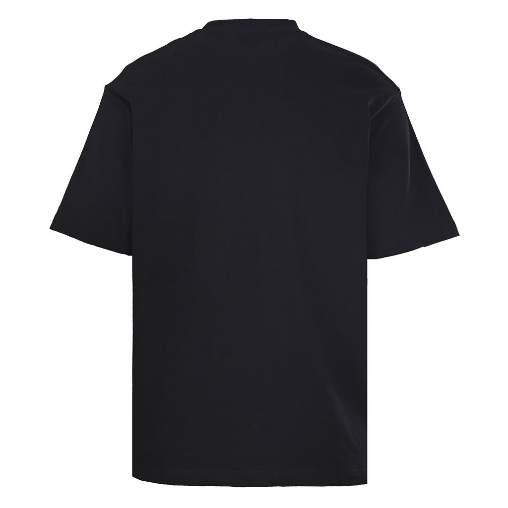 Burberry T-Shirt with Tape-Style Horizontal Stripe Overlay & Letter Print