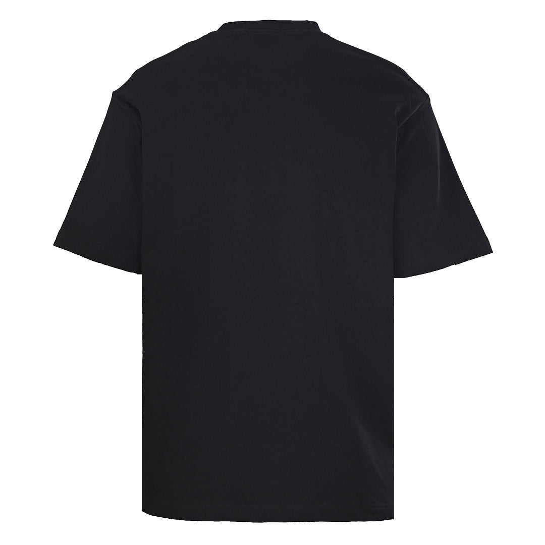Burberry T-Shirt with Tape-Style Horizontal Stripe Overlay & Letter Print