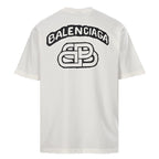 Balenciaga Graffiti Logo Oversized T-Shirt – Off-White
