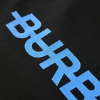 Burberry T-Shirt with Tape-Style Horizontal Stripe Overlay & Letter Print