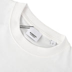 Burberry T-Shirt with Tape-Style Horizontal Stripe Overlay & Letter Print