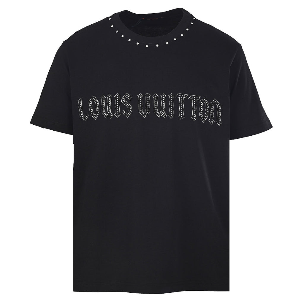 LOUIS VUITTON LV Monogram Flower Logo T-Shirt — Off Black