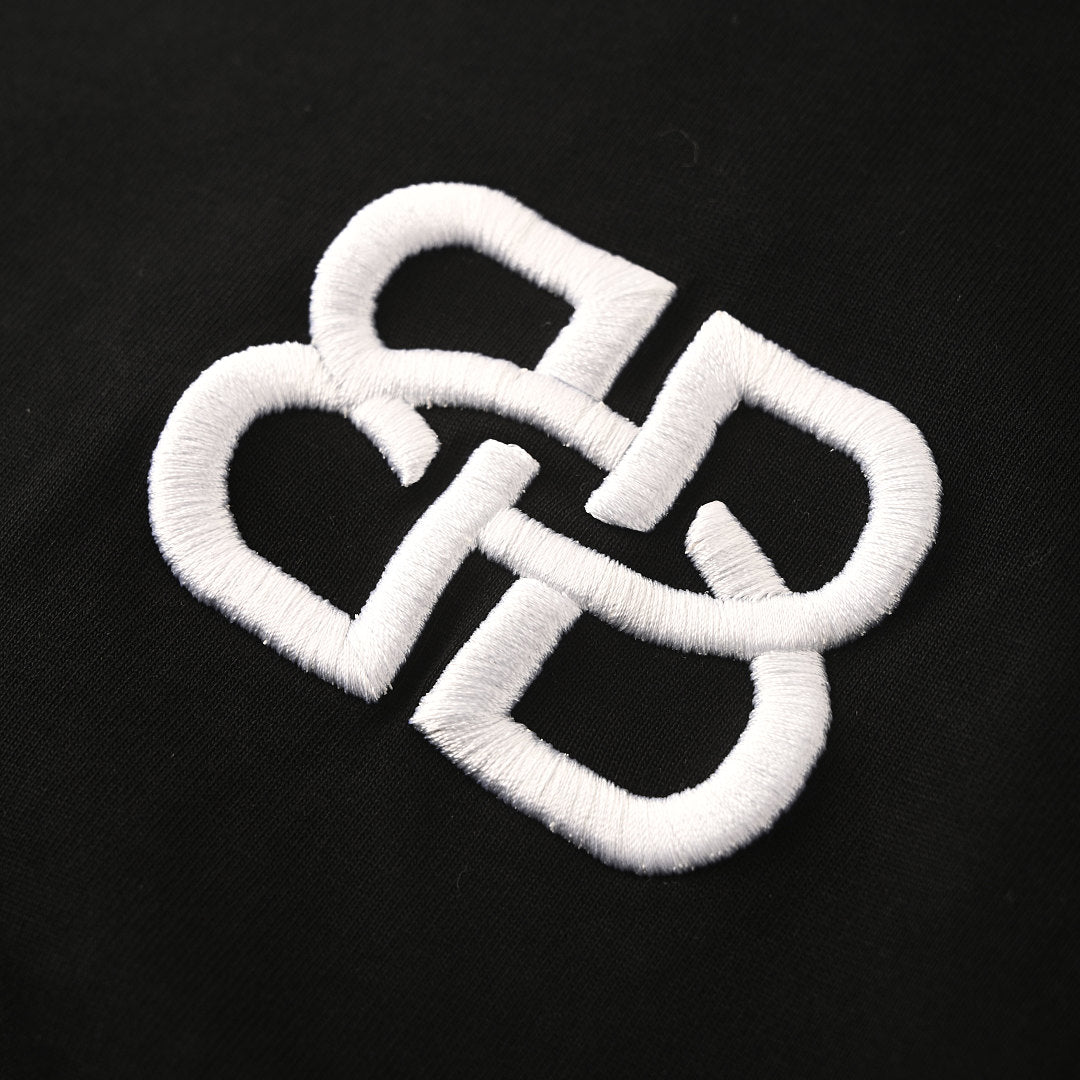 Balenciaga BB Monogram Distressed Oversized T-Shirt – Black