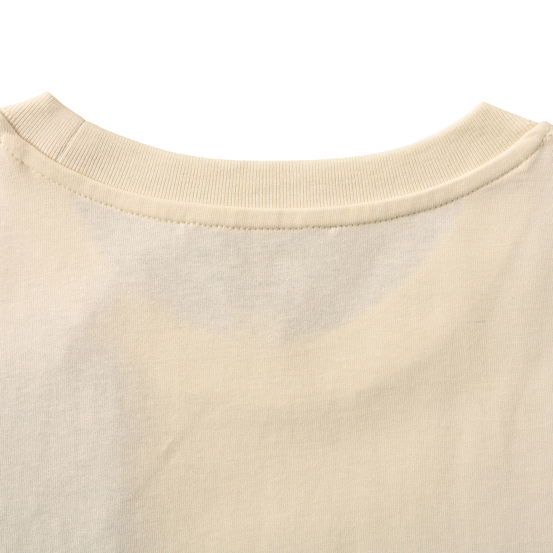 Gucci Monogram T-Shirt with Bear Embroidery and Appliqué