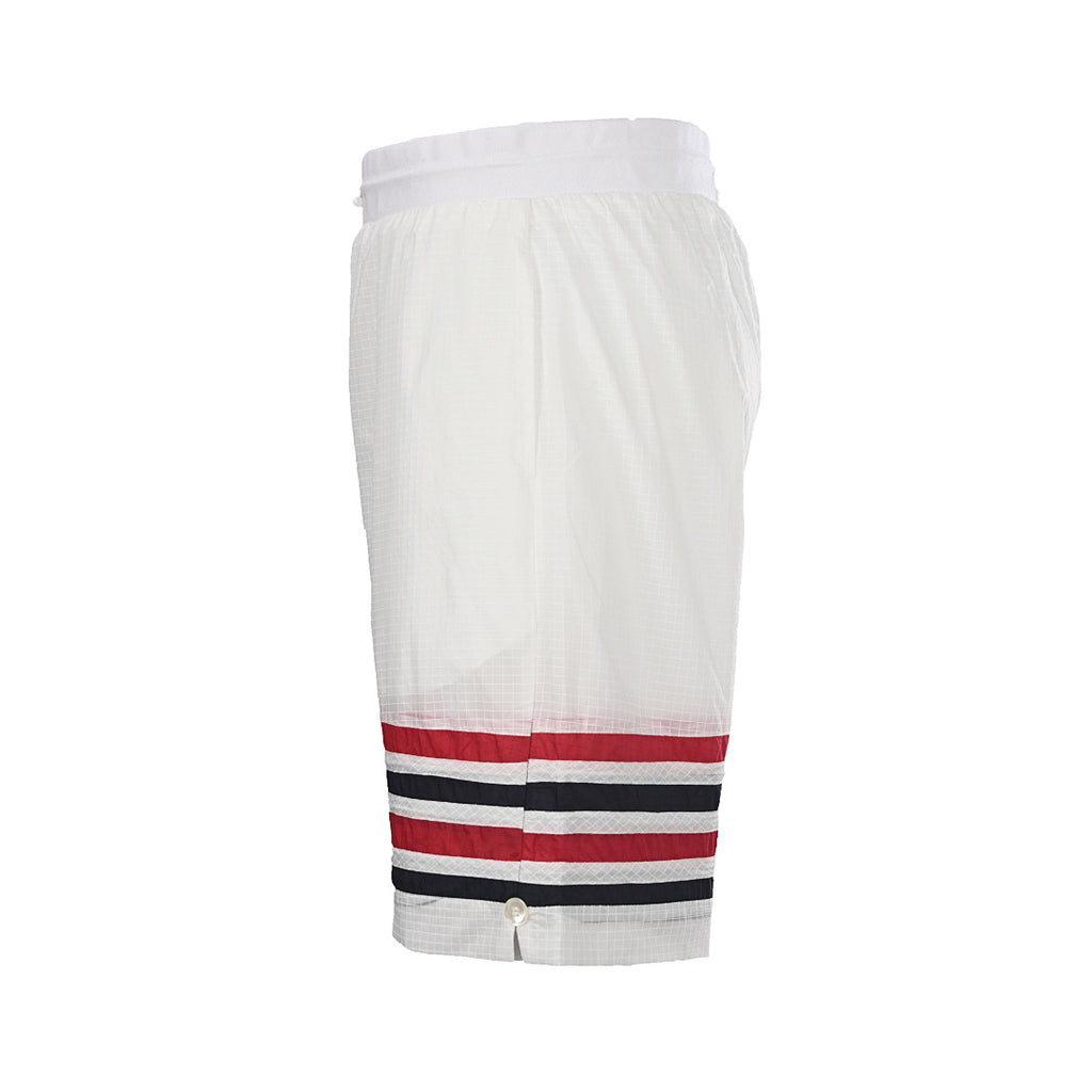Thom Browne RWB Stripe Cotton Sport Shorts – White