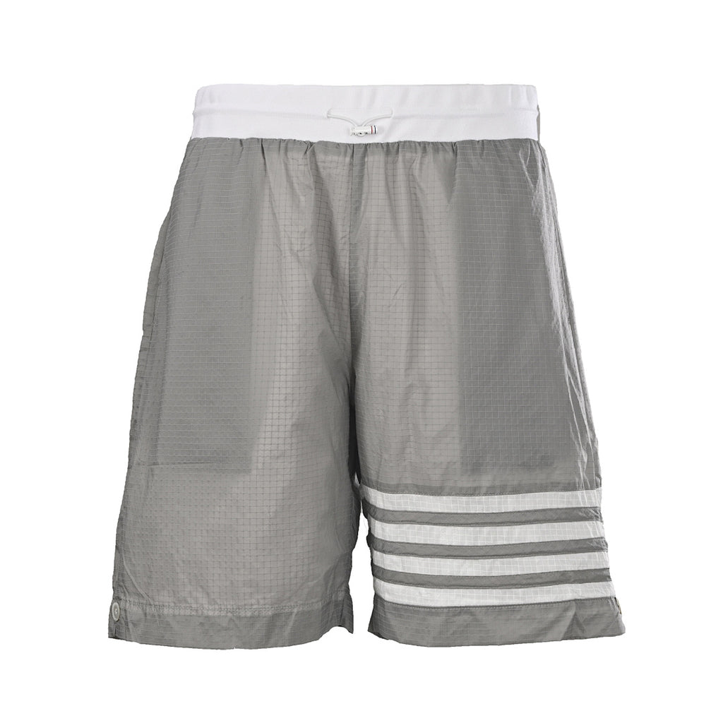 Thom Browne 4-Bar Ripstop Nylon Sport Shorts – Medium Grey