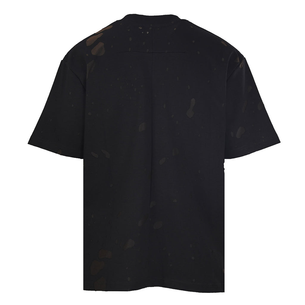 Givenchy Paris Destroyed Distressed Oversized T-Shirt – black