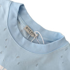 Givenchy Paris Destroyed Distressed Oversized T-Shirt – Sky Blue