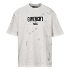 Givenchy Paris Destroyed Distressed Oversized T-Shirt – Light Grey