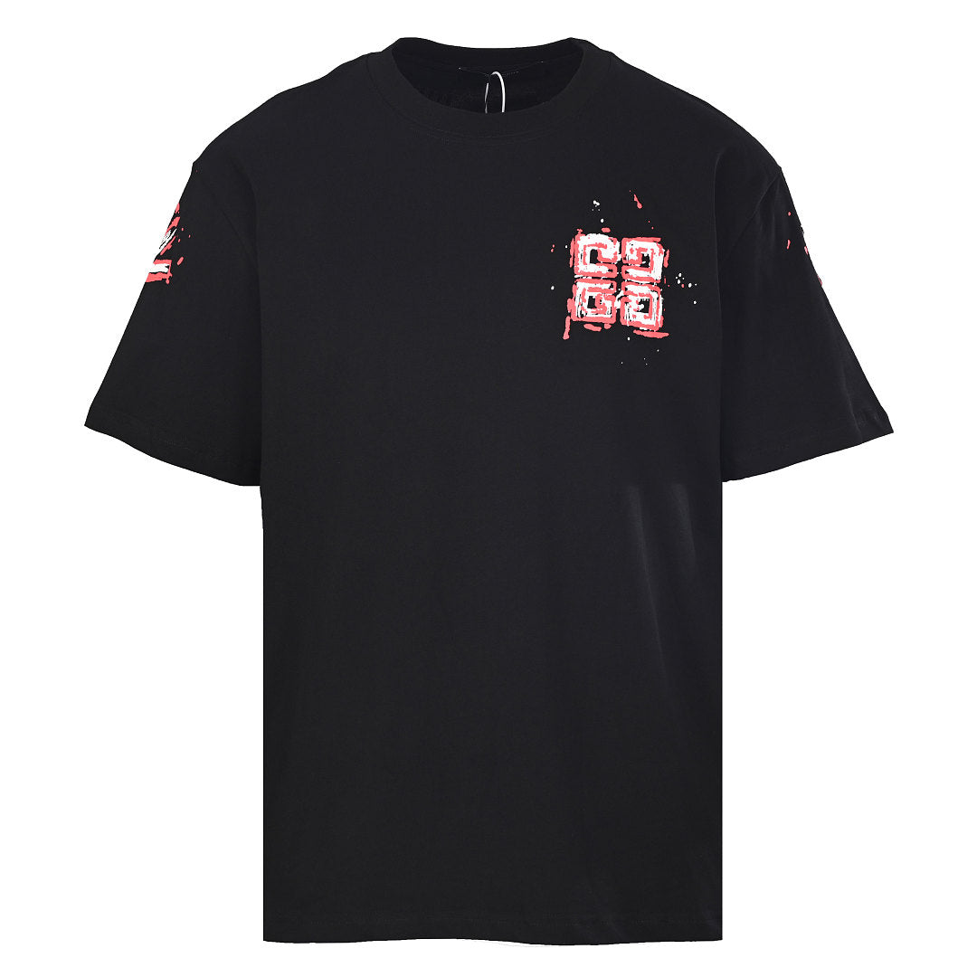 Givenchy 4G Graffiti Paint Splash Oversized T-Shirt – Black