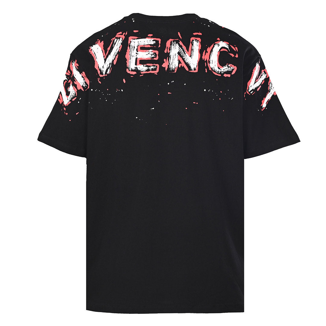 Givenchy 4G Graffiti Paint Splash Oversized T-Shirt – Black
