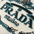 PRADA Knot Logo Embroidered T-Shirt