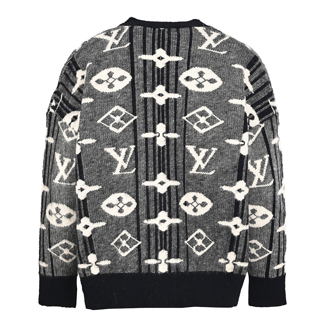 Louis Vuitton Monogram Jacquard Cotton Sweatshirt – Signature LV Heritage Piece