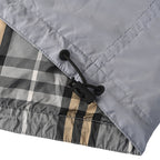 BURBERRY BBR Grey-Green Check Reversible Hooded Jacket