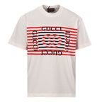 Gucci Nautical Wave-Print Short-Sleeve Shirt