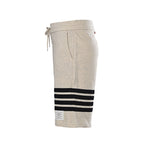 Thom Browne 4-Bar Stripe Sweat Shorts – Natural White