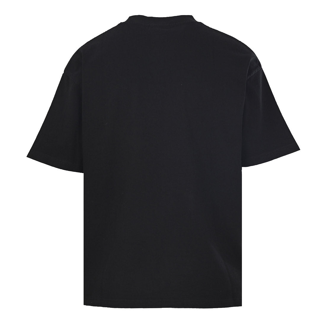Fendi Roma Beaded & Embroidered Logo T-Shirt — black