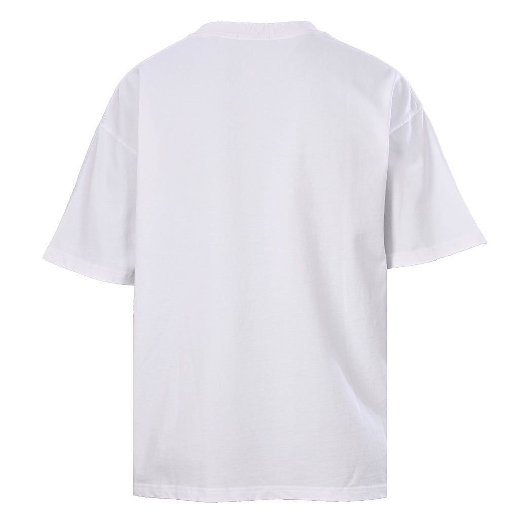 Fendi Roma Beaded & Embroidered Logo T-Shirt — White