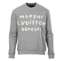 Louis Vuitton Marque Déposée Embroidered Crewneck Sweatshirt — Grey