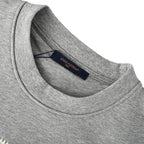 Louis Vuitton Marque Déposée Embroidered Crewneck Sweatshirt — Grey