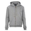Louis Vuitton Monogram Embroidered Zip Hoodie — Grey