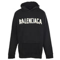 BALENCIAGA Washed Distressed Textured Print Hoodie