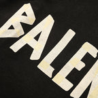 BALENCIAGA Washed Distressed Textured Print Hoodie