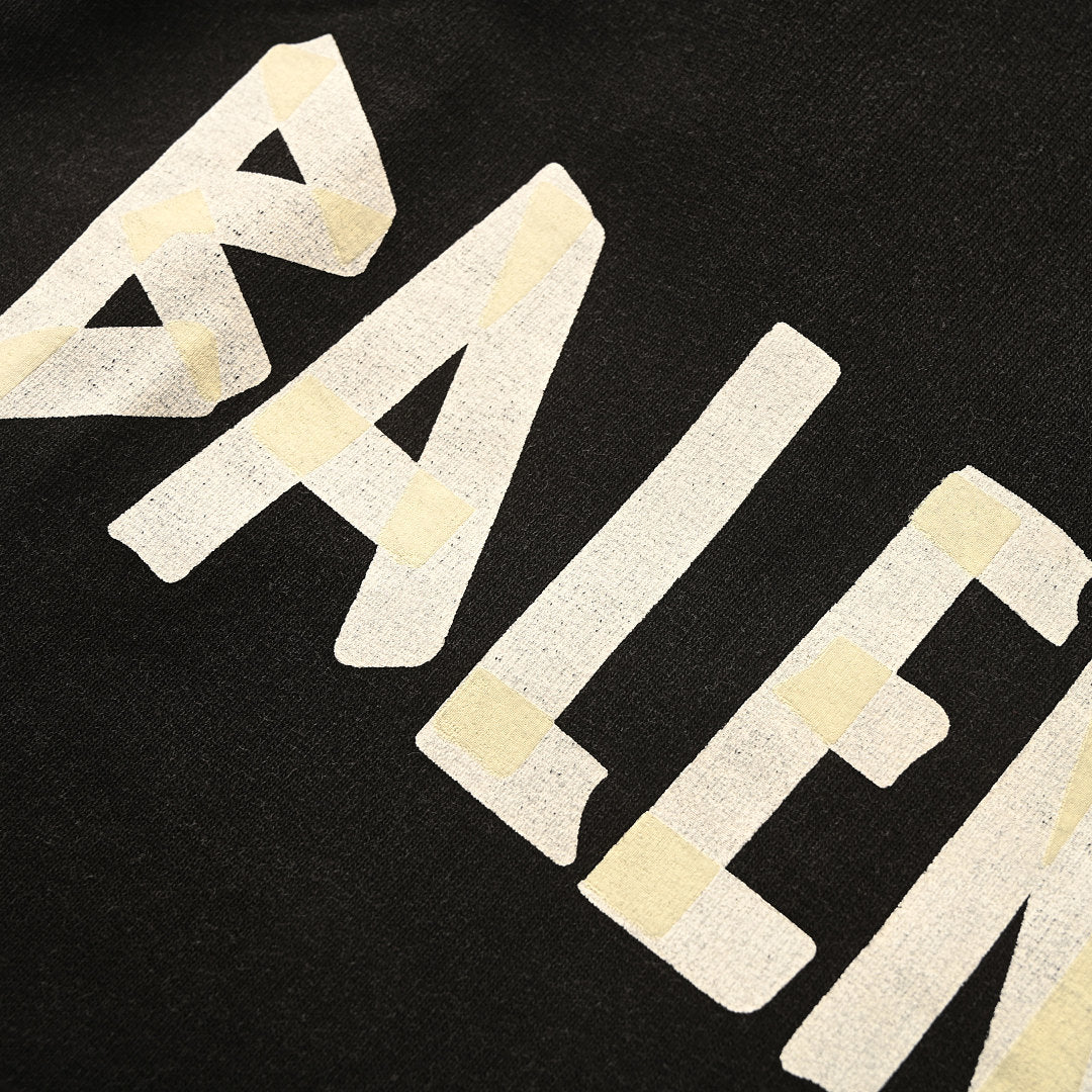 BALENCIAGA Washed Distressed Textured Print Hoodie