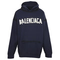 BALENCIAGA Washed Distressed Textured Print Hoodie