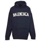 BALENCIAGA Washed Distressed Textured Print Hoodie