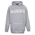 BALENCIAGA Washed Distressed Textured Print Hoodie