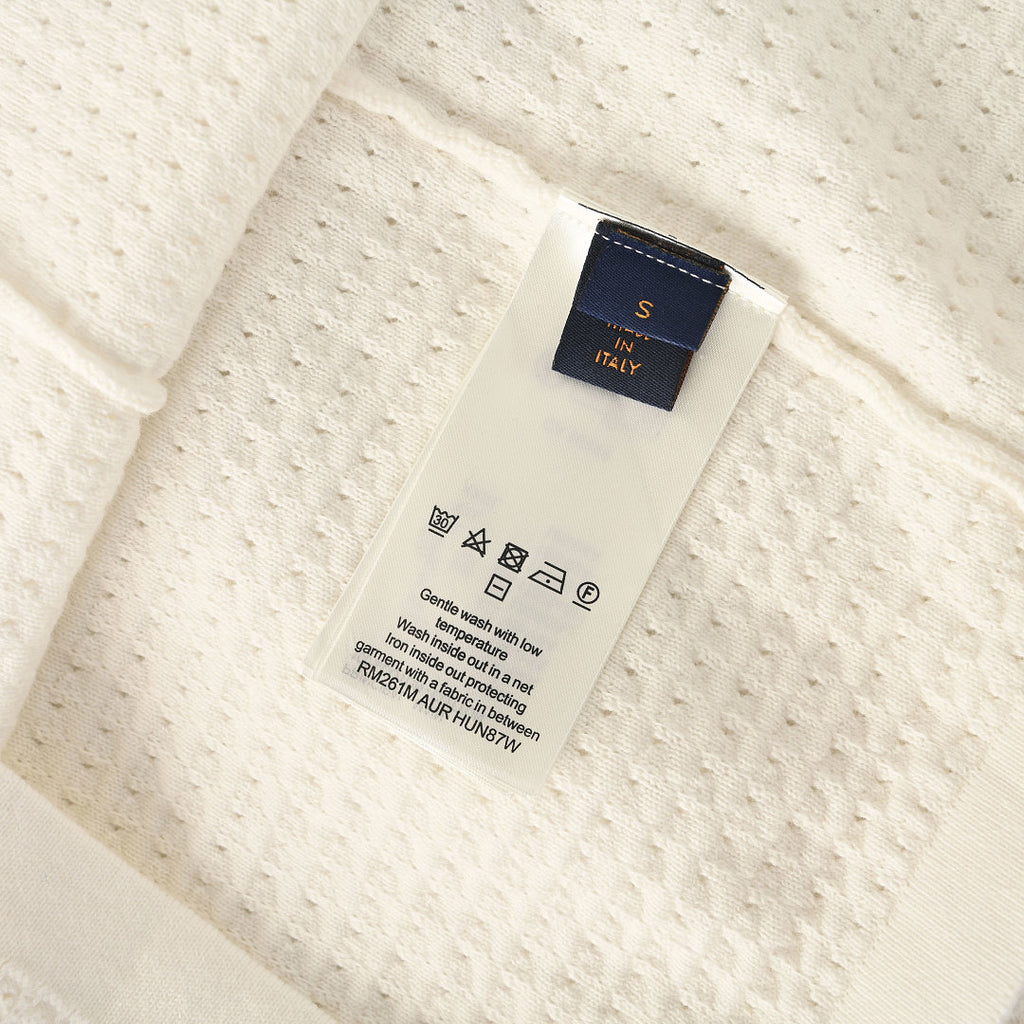 LOUIS VUITTON LV Monogram Waffle-Knit Embroidered Short-Sleeve Shirt
