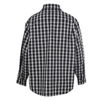 BALENCIAGA Two-Tone Check Frayed Lapel Jacket