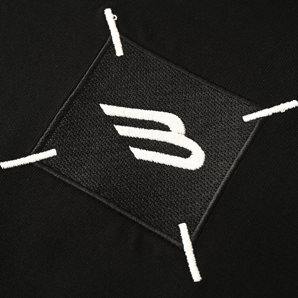 Balenciaga Embroidered Patch T-Shirt with 3M Reflective Stitching – Black