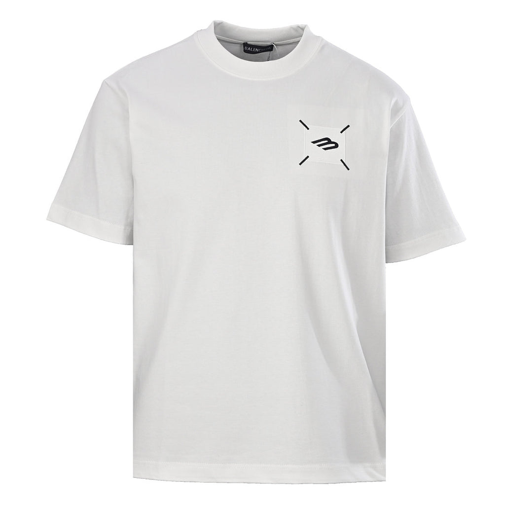Balenciaga B Badge Patch Oversized T-Shirt – White