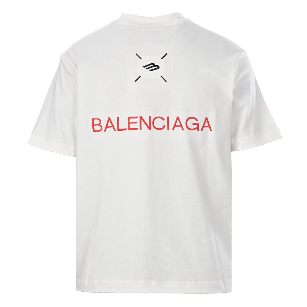 Balenciaga B Badge Patch Oversized T-Shirt – White