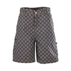 Gucci GG Monogram Denim Shorts – Grey