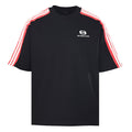 BALENCIAGA Unity Sports Icon Embroidered Double-Ring Color-Block Striped T-Shirt