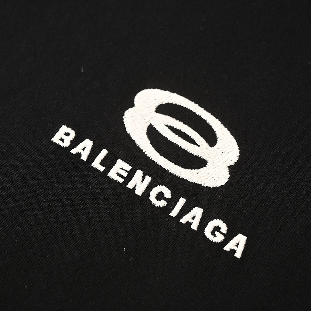 BALENCIAGA Unity Sports Icon Embroidered Double-Ring Color-Block Striped T-Shirt
