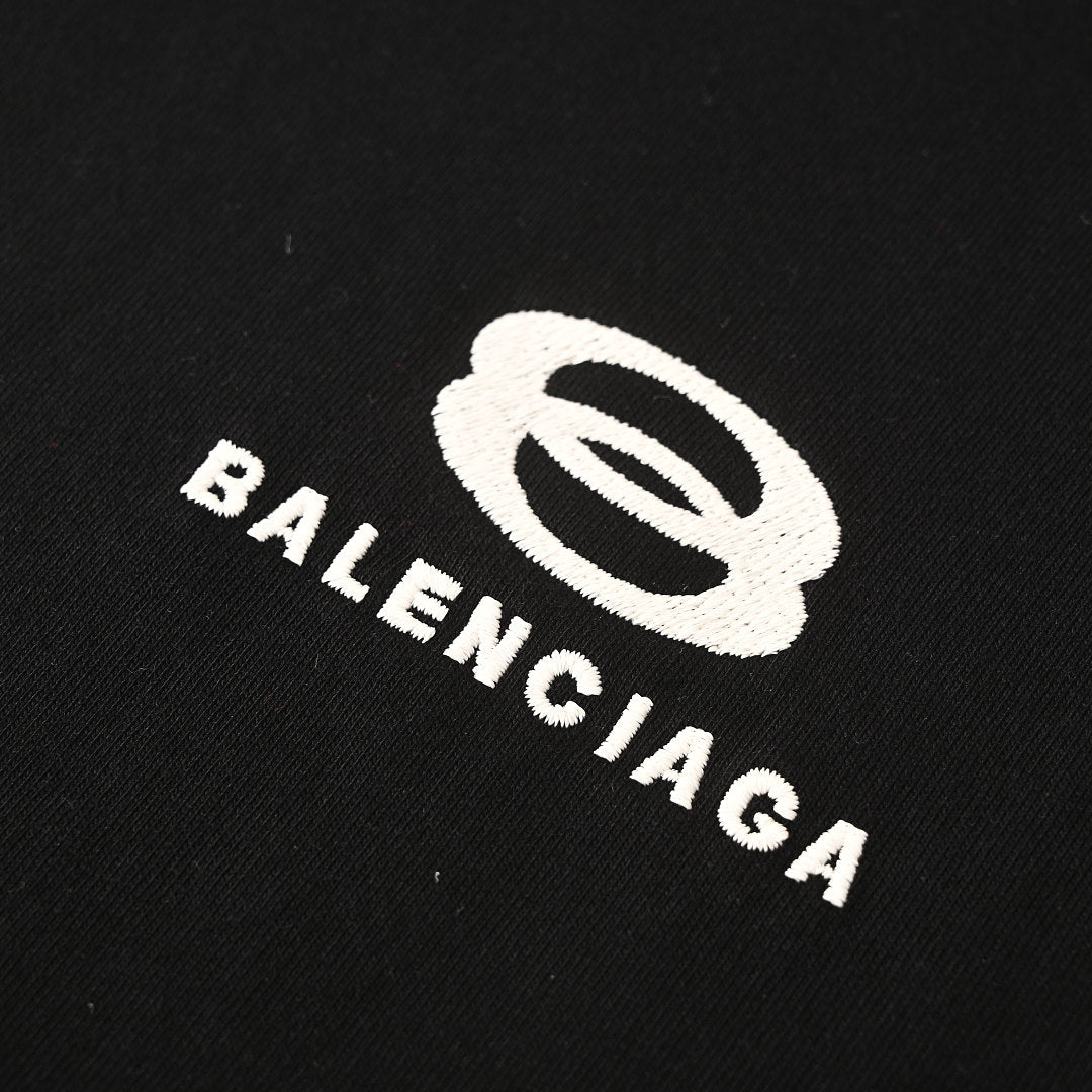 BALENCIAGA Unity Sports Icon Embroidered Double-Ring Color-Block Striped T-Shirt