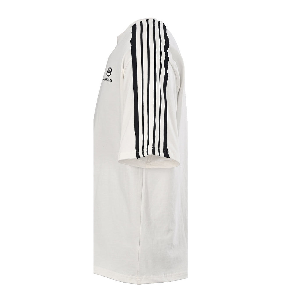 Balenciaga x Adidas Three-Stripe Oversized T-Shirt – White